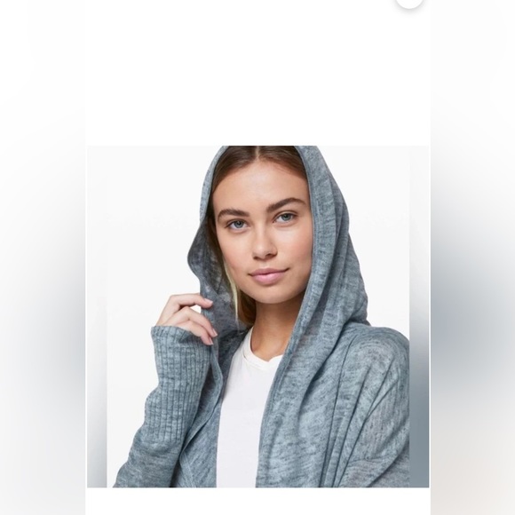 Lululemon Calm and Collected Wrap Heathered Sailboat Blue Size Medium - Picture 2 of 8